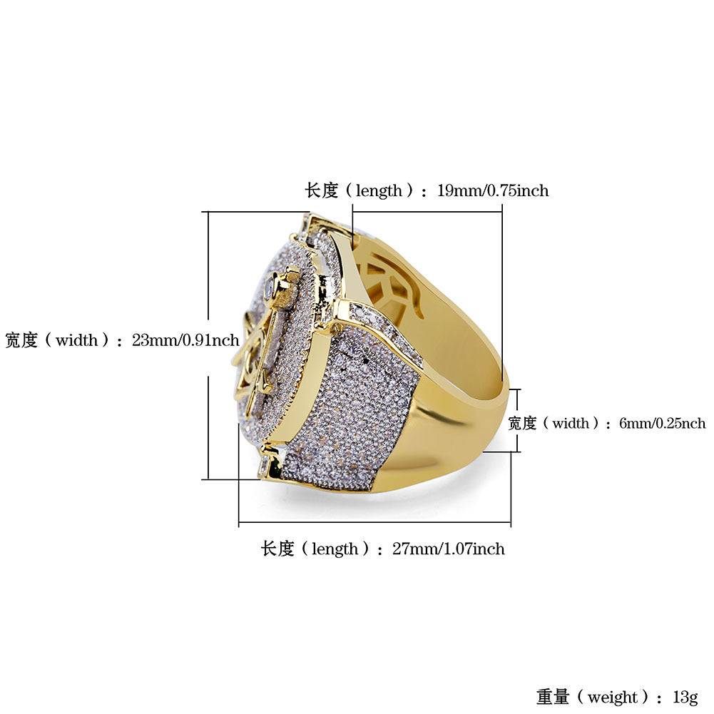 Hip Hop Chunky Signet Vintage Mason Rings For Male Men