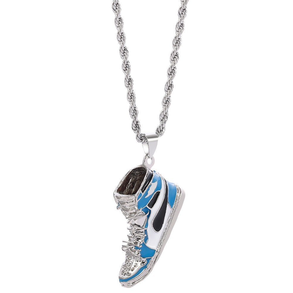 Four Colors Ball Shoes Fashion Personality Hip Hop Cool Handsome Creative Pendant Necklace Jewelry