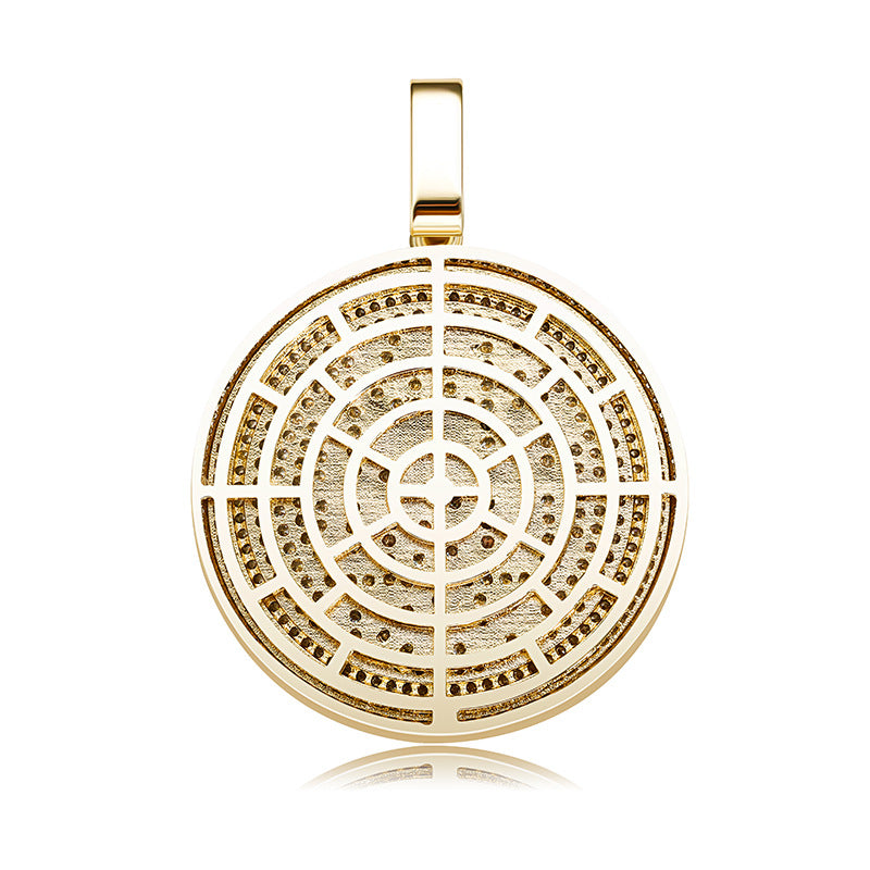 Keep Calm English Alphabet Full Zircon European and American Hip-Hop Pendant Necklace Men's Trend Jewelry
