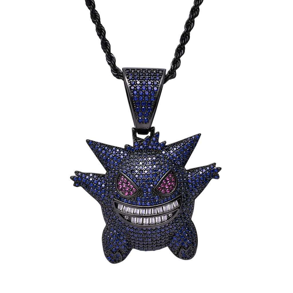 Hip Hop Pendant Pokemon Gengar Pendant Personality Fashion Brand Hip Hop Necklace Jewelry