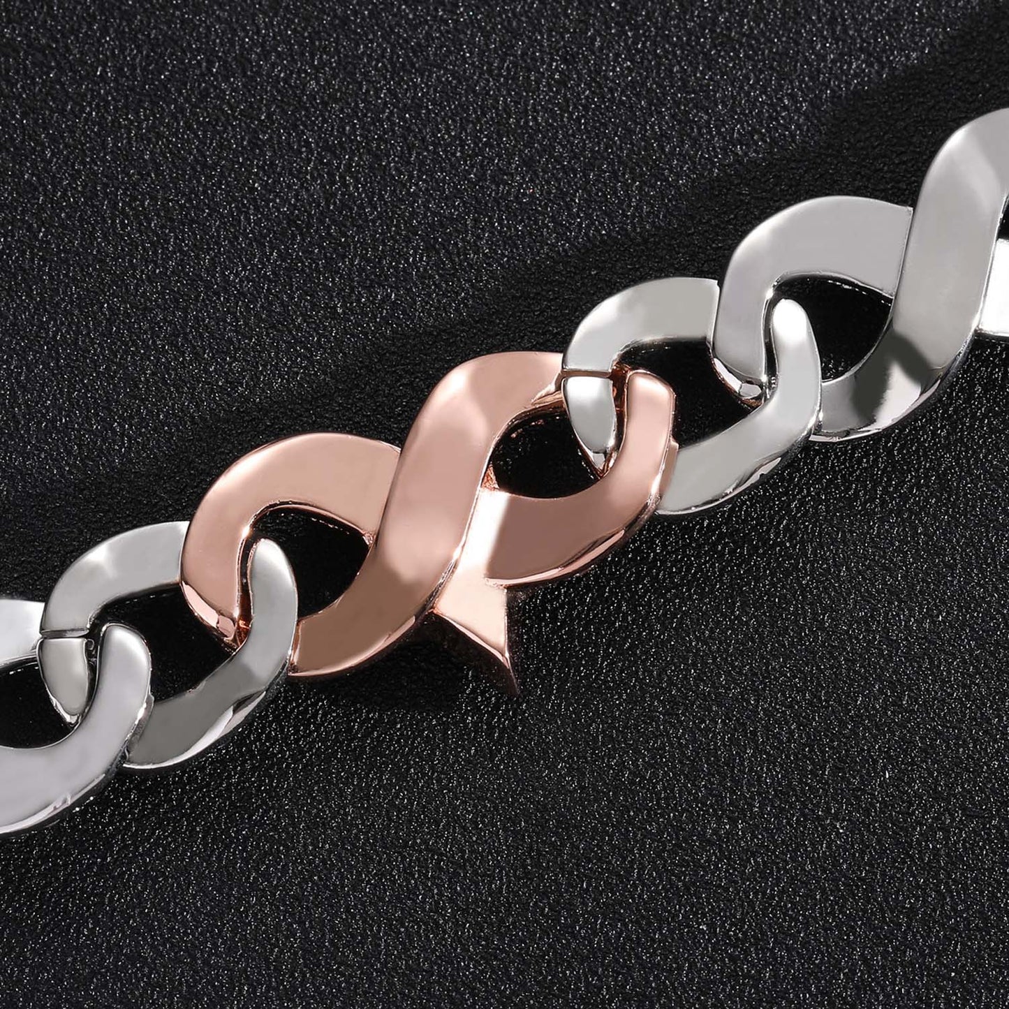 Hip Hop New Two Tone Five Pointed Star Eye Buckle Cuban Brass Micro Pave Cubic Zircon Punk Necklace