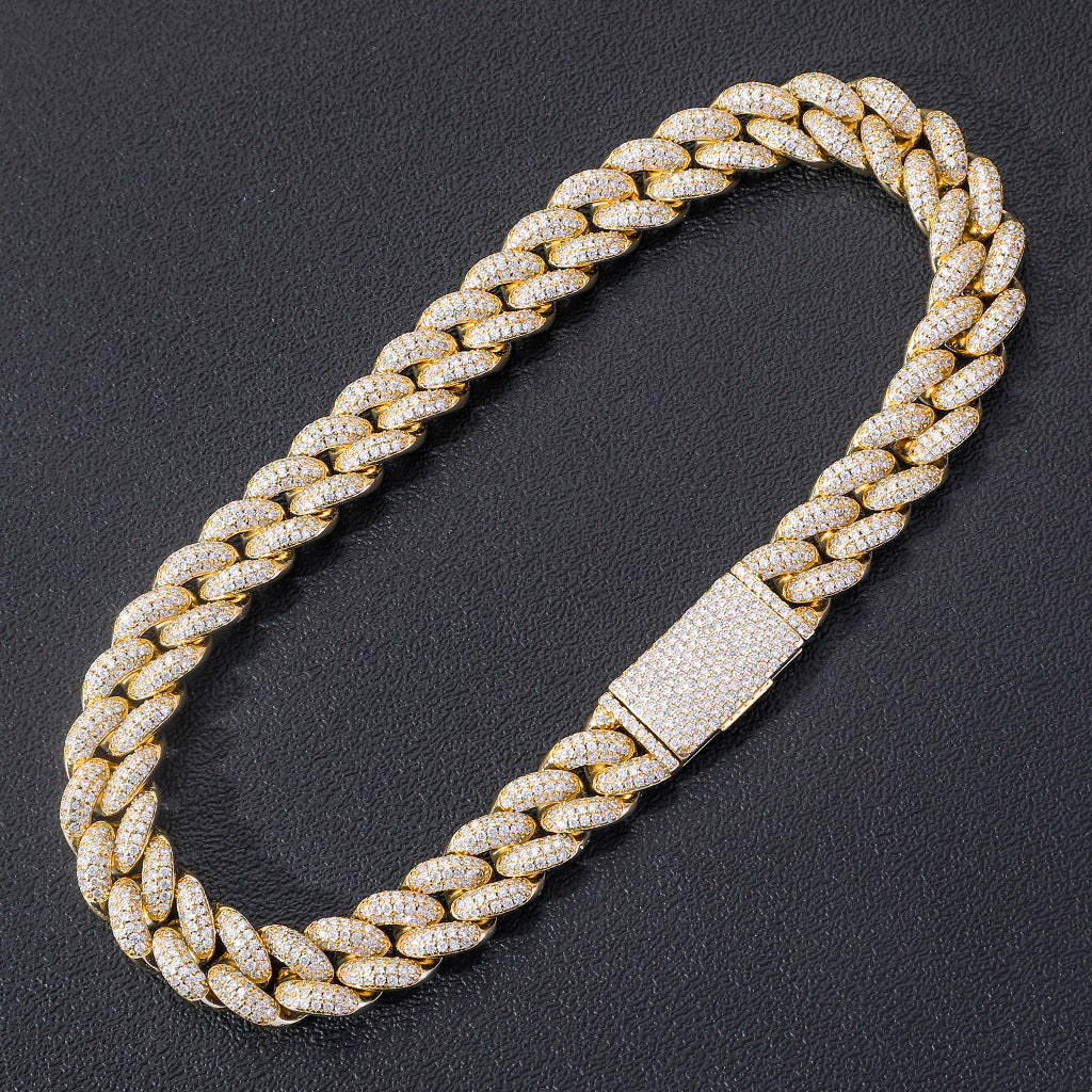 20mm Cuban Link Chain Iced Out Miami Lock Domineering Ancient Necklace Micro Pave ZirconHiphop Men Necklace Jewelry