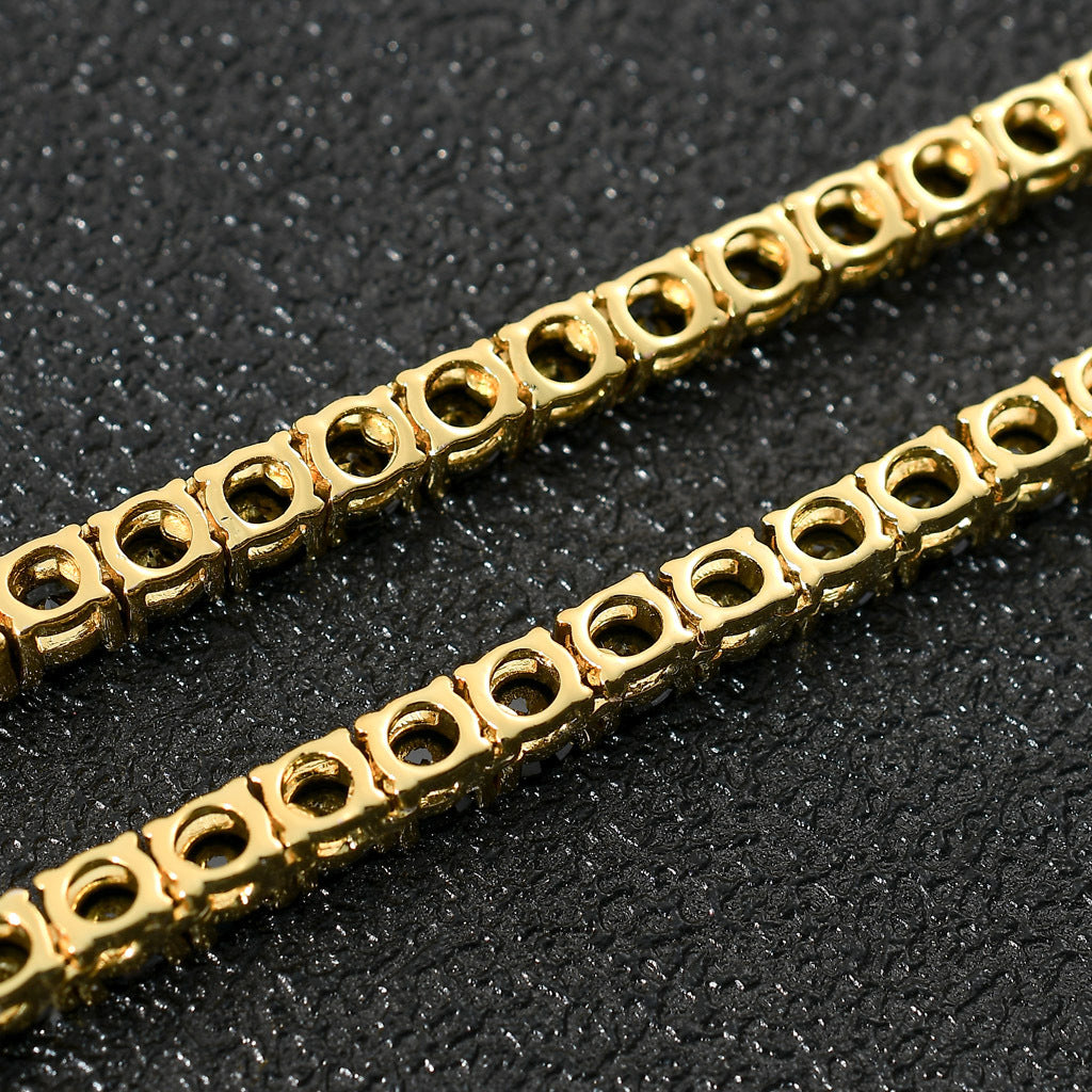 Hip Hop Tennis Chain 4mm Wide Black Zircon Single Row Zircon Fashion Brand Men Hip Hop Bracelet Jewelry