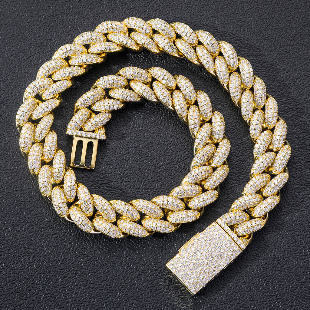 20mm Cuban Link Chain Iced Out Miami Lock Domineering Ancient Necklace Micro Pave ZirconHiphop Men Necklace Jewelry
