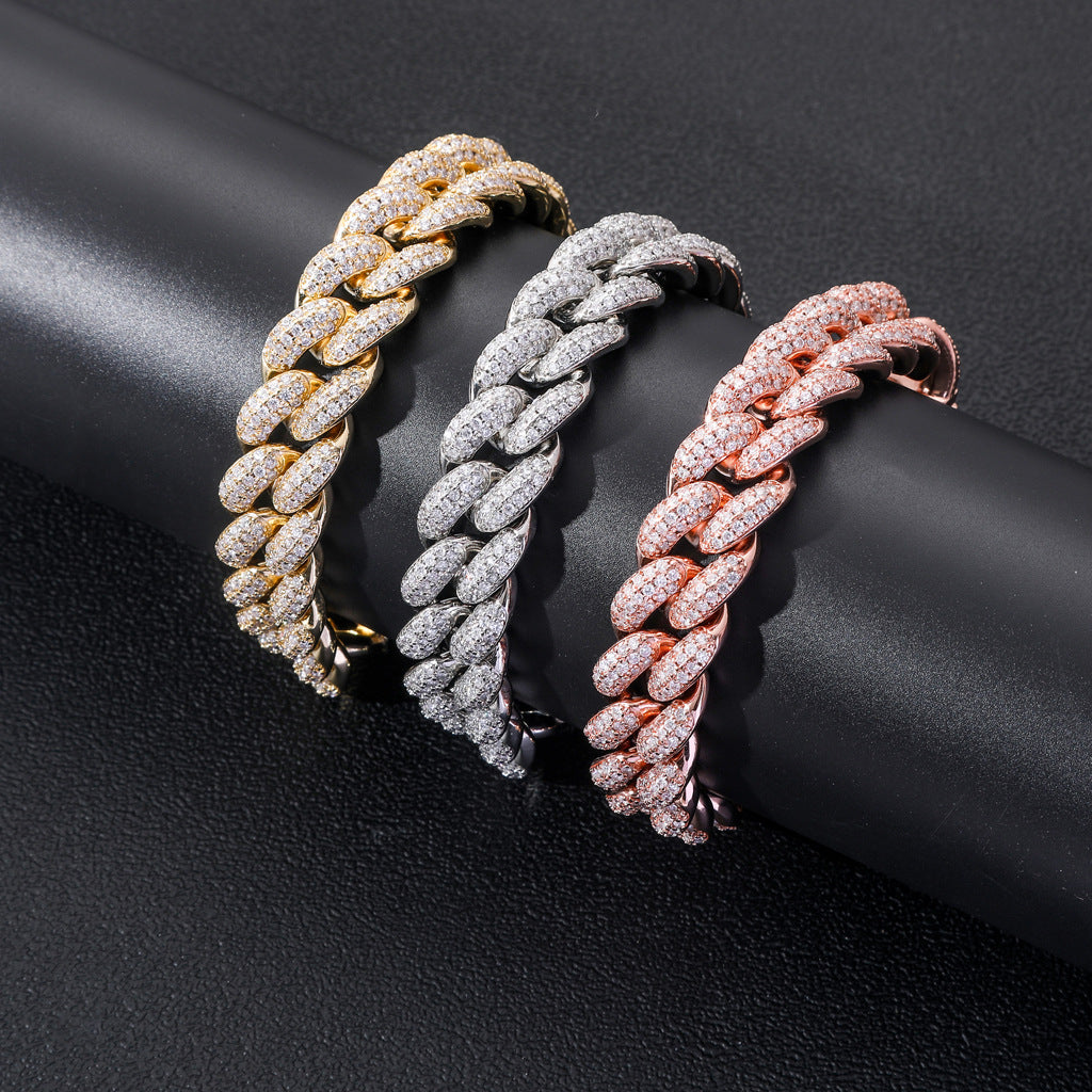 20mm Cuban Link Chain Iced Out Miami Lock Domineering Ancient Bracelet Micro Pave ZirconHiphop Men Bracelet Jewelry
