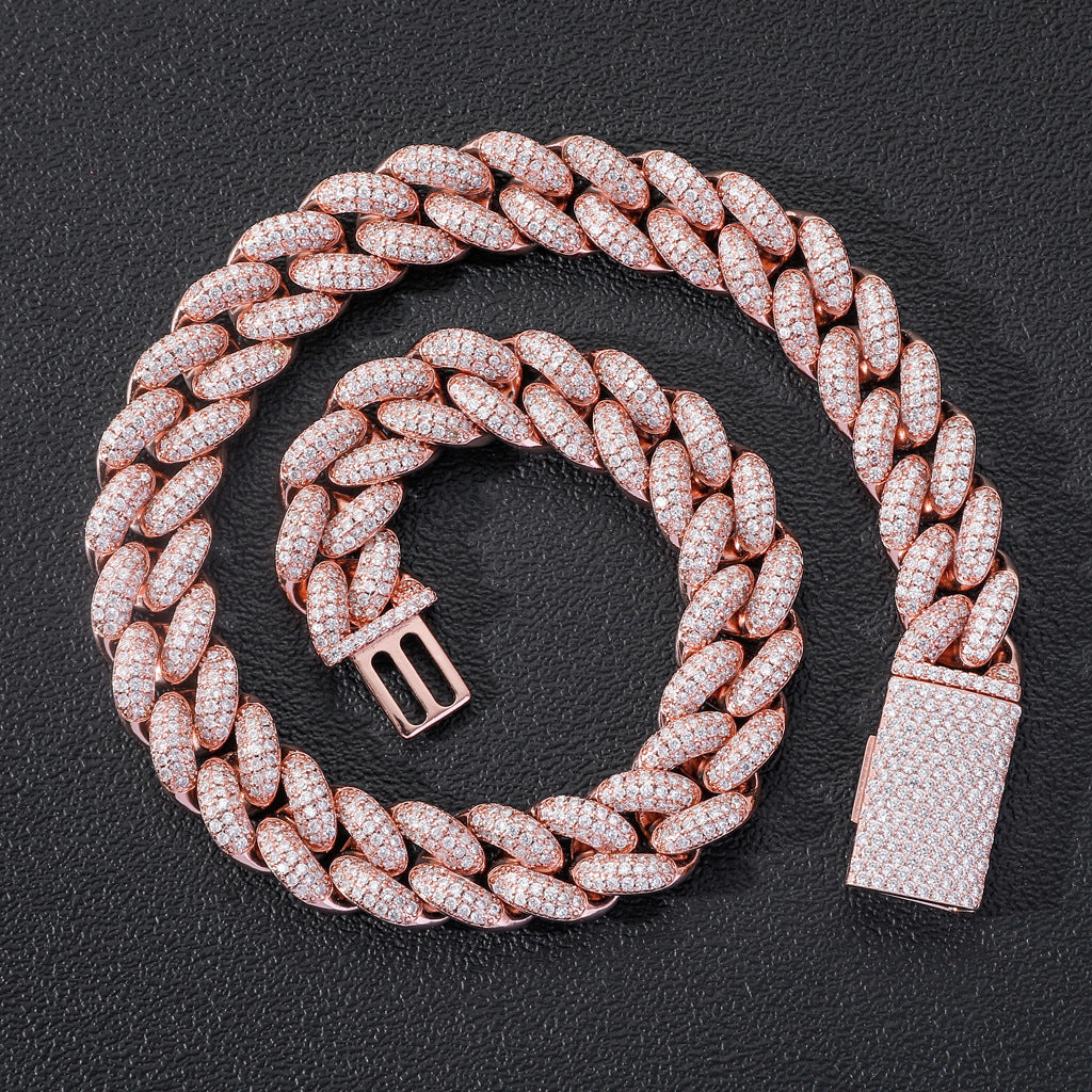 20mm Cuban Link Chain Iced Out Miami Lock Domineering Ancient Necklace Micro Pave ZirconHiphop Men Necklace Jewelry