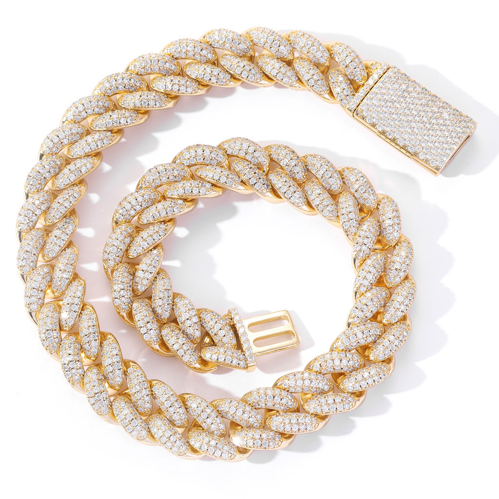 20mm Cuban Link Chain Iced Out Miami Lock Domineering Ancient Necklace Micro Pave ZirconHiphop Men Necklace Jewelry