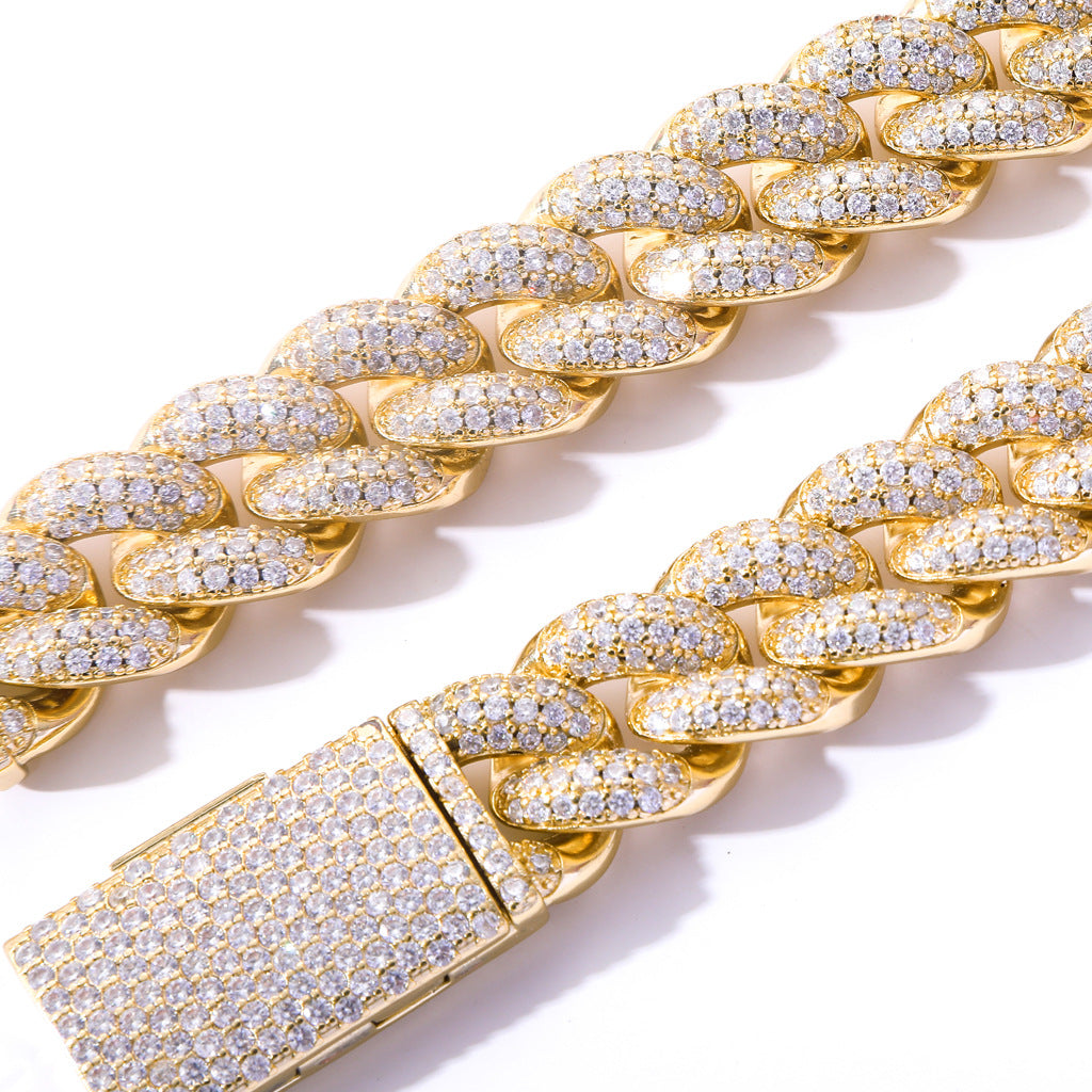 20mm Cuban Link Chain Iced Out Miami Lock Domineering Ancient Bracelet Micro Pave ZirconHiphop Men Bracelet Jewelry