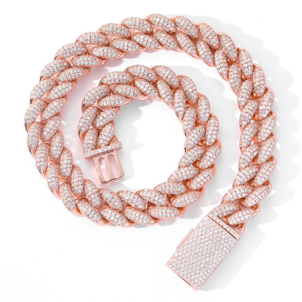 20mm Cuban Link Chain Iced Out Miami Lock Domineering Ancient Necklace Micro Pave ZirconHiphop Men Necklace Jewelry