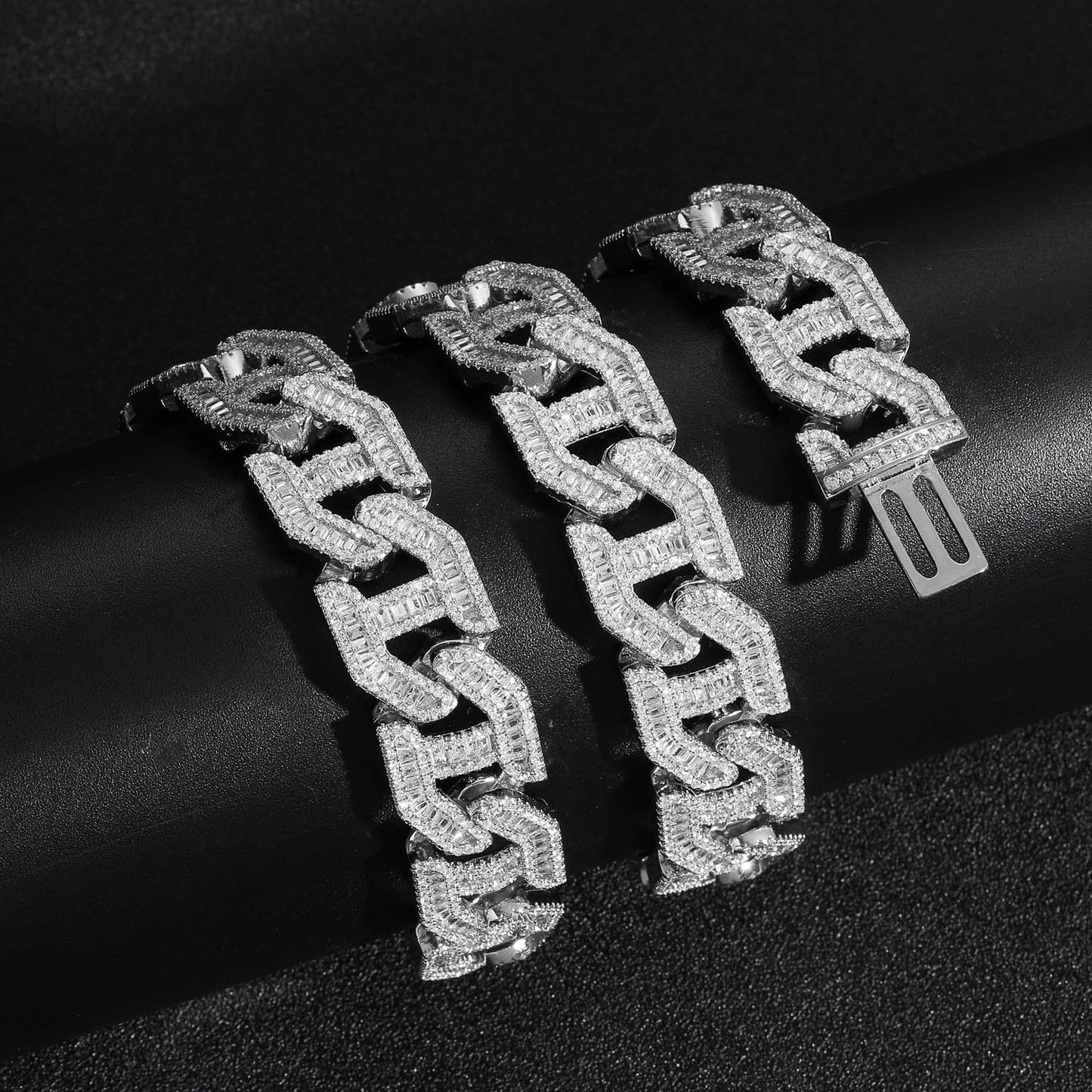 17MM Copper Zircon Wholesale Hip Hop Zircon Cuban Link Chain Gold Men Necklace 14K Diamond Jewelry Cuban Chain Necklace