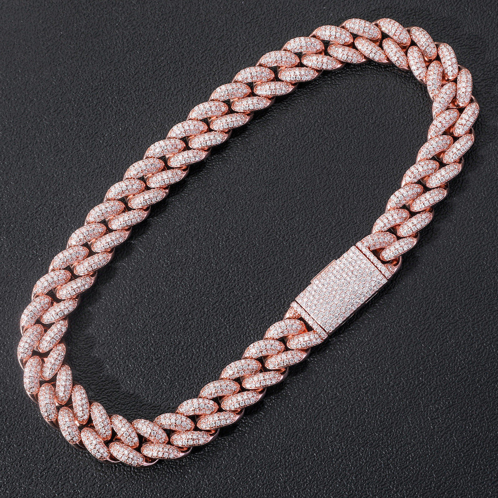 20mm Cuban Link Chain Iced Out Miami Lock Domineering Ancient Necklace Micro Pave ZirconHiphop Men Necklace Jewelry