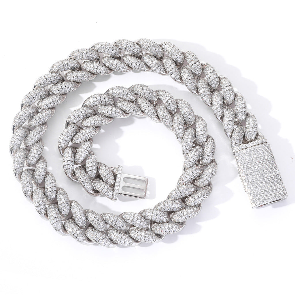 20mm Cuban Link Chain Iced Out Miami Lock Domineering Ancient Necklace Micro Pave ZirconHiphop Men Necklace Jewelry