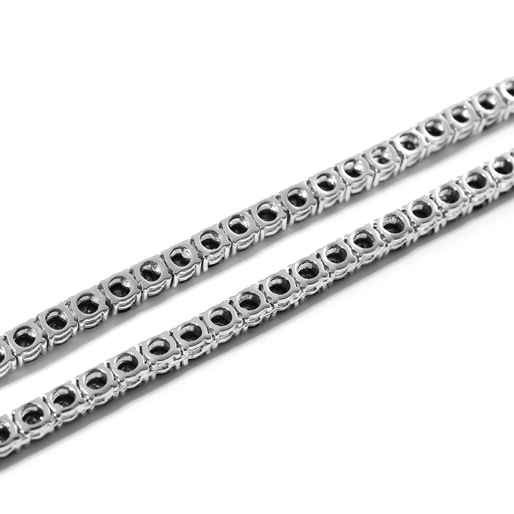 Hip Hop Tennis Chain 4mm Wide Black Zircon Single Row Zircon Fashion Brand Men Hip Hop Bracelet Jewelry